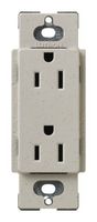 Lutron SCR-15-ST Satin Colors 15A Electrical Socket Duplex Receptacle, Stone