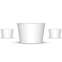 8 oz Paper Ice Cream Cups - 1,000 / Case (White)