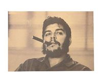 AccessCube 2 PCs Che Guevara and Cigar Retro Poster Cuba Revolution Rebels Wall Sticker Guevara Kraft Paper Poster (Che Guevara and Cigar)