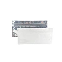 Pre-Roll Barrier Bags #1 White Mylar Rx Pill Clear Front Resealable Foil Pouches 5.5" x 1.75" (2000 Count)