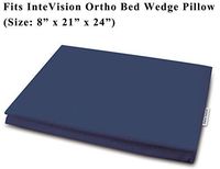 InteVision 400 Thread Count, 100% Egyptian Cotton Bed Wedge Pillowcase. Designed to Fit The InteVision Ortho Bed Wedge Pillow (8" x 21" x 24")