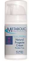 Metabolic Maintenance Natural Progeste Cream Paraben Free - Bio-Identical with Sweet Almond Oil (3.4 oz)