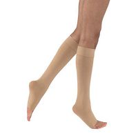 JOBST Opaque Knee High 15-20 mmHg Compression Stockings, Open Toe, X-Large, Natural