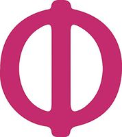 hBARSCI Upper Phi Vinyl Decal - 5 Inches - for Cars, Trucks, Windows, Laptops, Tablets, Outdoor-Grade 2.5mil Thick Vinyl - Pink