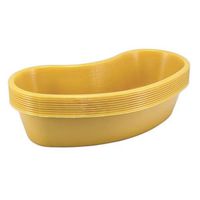 Garduated 500 ml Kidney Shaped Plastic Emesis Basins, Gold (Pack of 12)