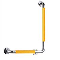 Bathroom safety rails Bathroom Handrail, 90 Degree Non-slip Bathtub Handle Barrier-free Elderly Stainless Steel Safety Toilet Left (Color : Yellow)