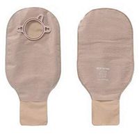 New Image Two-Piece Drainable Pouch, 2-3/4" Flange, Clamp Closure, Beige
