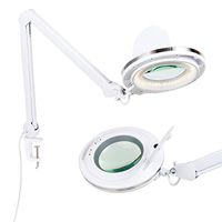 Brightech LightView PRO - LED Magnifying Glass Desk Lamp for Close Work - Bright, Lighted Magnifier for Reading, Crafts & Pro Tasks - Light Color Adjustable & Dimmable - 1.75x Magnification