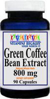 Pure 100% Natural Green Coffee Bean Extract 800 mg with 50% Chlorogenic Acid