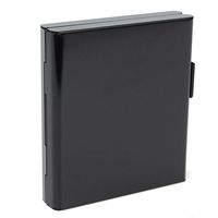 Aluminum Cigarette Case Box Double Sided Flip Open Pocket for 20 Cigarettes,Black