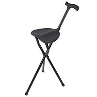 Tx Seniors Lightweight Folding Chair, Aluminum Alloy Three-Legged Stool, The Elderly Crutches, Walking Sticks, Chairs