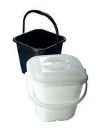 AZLON BWX116 Plastic, White, Square Bucket, 14 L