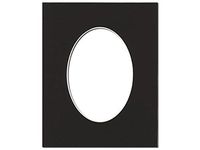 PA Framing, Photo Mat Board, 5 x 7 inches Frame for 3.5 x 5 inches Photo Art Size, Oval - Cream Core/Black