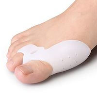 Sumifun 10 Pack Gel Toe Separators, Bunion Corrector, Big Toe Straightener for Bunion Relief, Hammer Toe, Overlapping Toe and Callus Blister(Universal Size, White)