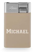 Personalized Beige Zino ZM Jetflame Cigar Lighter with Free Laser Engraving (Text)
