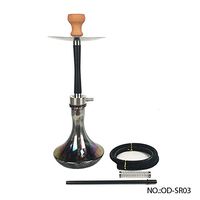 Hot Sale Russia Shisha Big Size Aluminum Hookah Pipe with Glass Vase