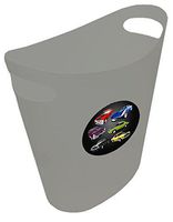 New! 2 Gallon Slim Style Wastebasket in a Grey Plastic Finish That Features Your Choice of a Novelty Theme Logo and a Free Trash Can Liner! (Muscle Cars)