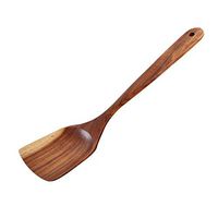 Hankyky Wooden Utensils for Kitchen Kitchenware Non-stick Special Wooden Cookware With Long Handle Spatula Large Spoon Large Flat Shovel Wood Cooking Spoons Tools for Nonstick Cookware