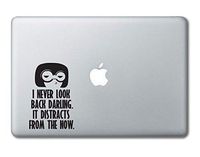 Edna Mode I Never Look Back Disney Printed Clear Vinyl Decal Sticker Compatible with Apple MacBook Pro Air 11" 12" 13" 15" All Years Laptop Trackpad Keyboard (11", 12" MacBook)