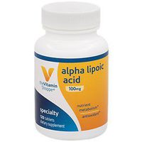 Alpha Lipoic Acid 100mg, Natural Antioxidant Formula to Support Glucose Metabolism Promotes Healthy Blood Sugar, ALA Fights Free Radicals, Gluten Dairy Free (120 Capsules) by The Vitamin Shoppe
