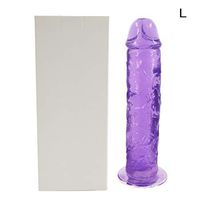 Vvyiyi Tricolor Si-mula'tion TPE Silicone Large Size 8 Inch Dìdlõ for Women Ma'ssa-ger (Purple)