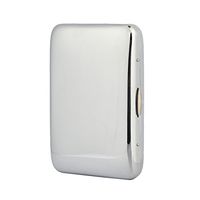 Smooth Pure Copper Cigarette Case Box - Ehonestbuy Double Sided Spring Clip Open Pocket Holder for 16 King Size Cigarettes (Mirror Silver)