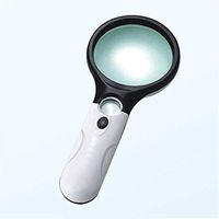 GXSQLW Magnifying Glass with Light,30X Handheld Large Magnifying Glass 12 Led Illuminated Lighted Magnifier for Macular Degeneration,Seniors Reading,Soldering,Inspection,Coins,Jewelry,Exploring (A)