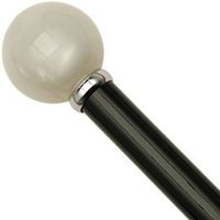 Ball Knob Cane High Gloss Black Shaft, Pearlized Handle  -Affordable Gift! Item #DHAR-9152600