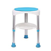 Firsthgus Shower Chair Shower Stool Round Adjustable Chair Bathing Aid, Bath Shower Chair Aluminum Alloy Swivelling Seat 360 Degrees; Rotating Safety Seat Support 160kg
