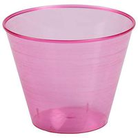 JAM PAPER Plastic Glasses Party Pack - 9 oz Tumblers - Fuchsia Hot Pink - 72 Hard Plastic Cups/Pack