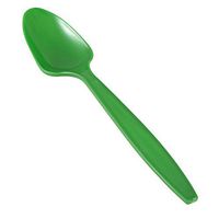 JAM PAPER Big Party Pack of Premium Plastic Spoons - Green - 100 Disposable Spoons/Box