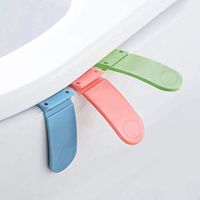 Xisheep Toilet Cover Lifter, Pack of 3 Toilet Cover Handle, Foldable Plastic Toilet Seat Grip, Bathroom Toilet Lid Sanitary Handle, Portable Toilet Lid Raise, Avoid Touching, Cleaner & Healthier