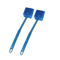 VEIREN set of 2 Fish Tank Cleaning Brush Plastic Sponge Double Sided Aquarium Glass Plant Algae Scrapers Cleaner Portable Nonslip Long Handle Glass Windows Cleaning Tools Blue