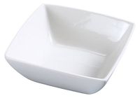 Yanco FU-009 Fuji 9" Square Bowl, Porcelain, Bone White, Pack of 12