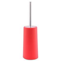 Neady Toilet Brush Toilet Bowl Brush and Holder Compact Design Longer Brush and Heavy Enough for Bathroom Toilet Toilet Scrubber (Red)