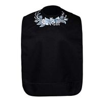 Modaliv Adult Bib for Women - Embroidered Waterproof Clothing Protector with Crumb Catcher - Reusable - Machine Washable (Floral Necklace)