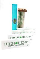 Bundle-6 Items-High Hemp Organic 1 1/4 Size Rolling Papers 4 Packs-OCB 79mm Bamboo Roller-Rolling Paper Acrylic Storage Tube