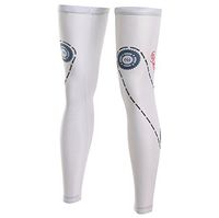 Xinzechen Compression Bicycle Leg Warmers Gear White Size XXL