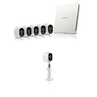 Arlo - Wireless Home Security Camera System with Motion Detection, Extra Mount | Night vision, Indoor/Outdoor, HD Video, Wall Mount | Cloud Storage Included | 5 camera kit (VMS3530)