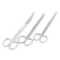 LAJA IMPORTS 3 Operating Scissors 4.5"+5.5"+6.5" Curved Sharp Blunt Surgi Instruments