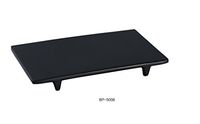 Yanco BP-5008 Black Pearl-2 Display Plate,  8" Length, 4.75" Width, 1" Height, Melamine, Black Color with Matting Finish, Pack of 24