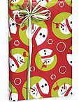 Snowman Globes Ornaments Snowmen Christmas Holiday Gift Wrap Paper - 16 Foot Roll