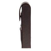 nouler Juler Dark Brown Pu Leather Travel 2 Cigar Box Holder with Cigar Cutter