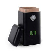 Fum Box Vertical V4CC Okoume wood desktop herb humidor 50/60gm (Black)