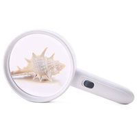 Reading Magnifier Handheld Magnifier with LED Light, 20X HD, 3 LED Lights, UV UV Light, for Reading, Stamps, Maps Ornamental Inspection