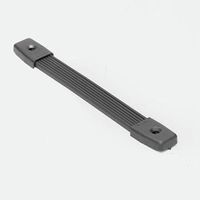 Rubber Strap Handle - 10 1/4inch Length Including End Caps - Black-2pack