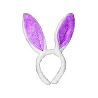 Fineday Easter Bunny Headband, Cute Women Girls Long Bunny Ears Headband Rabbit Hair Accessory Perfect for Easter Party Decoration (Purple)