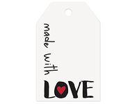Made with Love Printed Gift Tags (50 Pack ) 2-1/4x3-1/2"