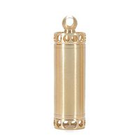 Waterproof Metal Keychain Pill Holder - Premium Brass Single Chamber Medicine Container (Small)