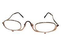 2 Pack Magnifying Make Up Glasses -2X Magnification Flip Up Eye Glasses for Cosmetic Application Golden Metal Frame - Free Eyeglass Pouch (2X)